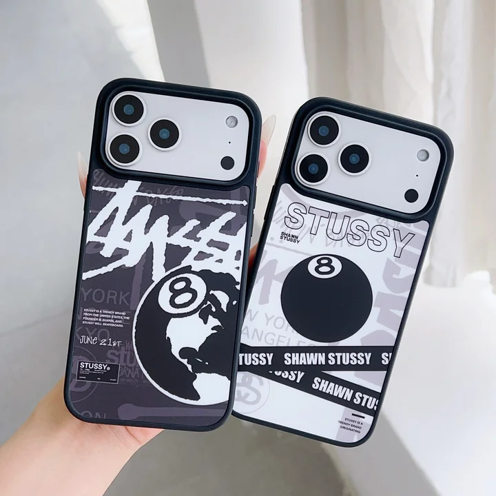 ステューシーiphone17ケース 黒8ボール