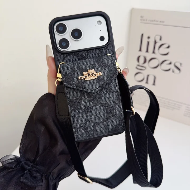 coach iphone17ケース 背面 収納 手帳型