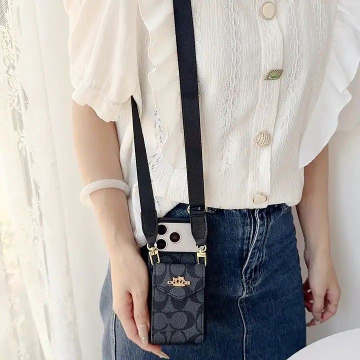 コーチgalaxy s25ケース ショルダーストラップ