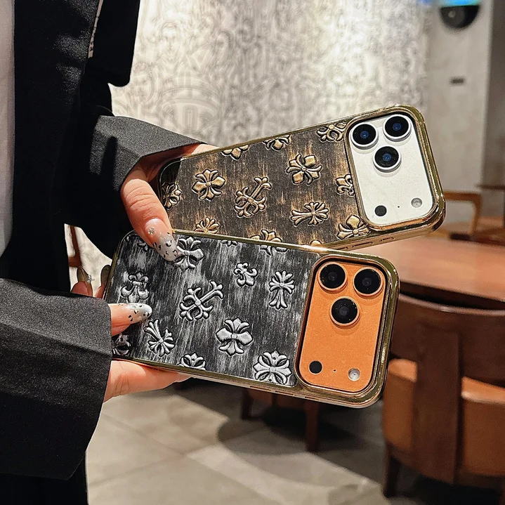クロームハーツiphone17ケース 側がわ ゴールド