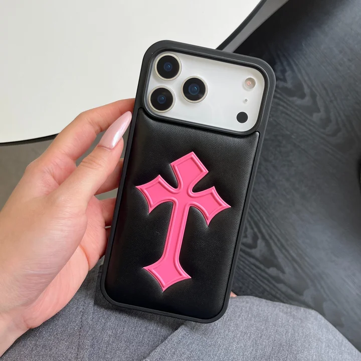 クロームハーツiPhone17proケース シュリンクレザー