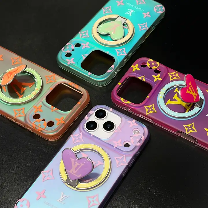 Vuitton iphone17proケース ハート スタンド