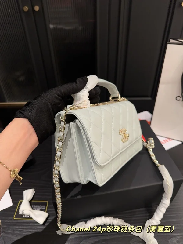 CHANEL CC_ハンドル チェーンバッグ