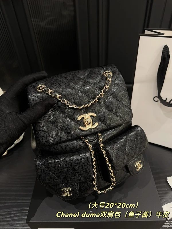 chanel バックパック ブラック