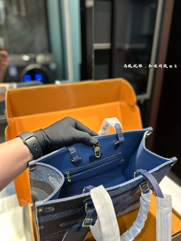 ルイヴィトン トートバッグ デニムパッチ