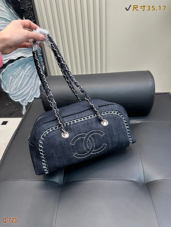 シャネル デニム ボウリングバッグ