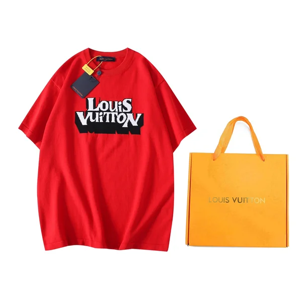 LOUIS VUITTON ロゴデザイン 半袖ニット
