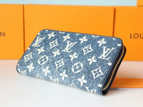 ルイヴィトン 長財布 ジャガード デニム