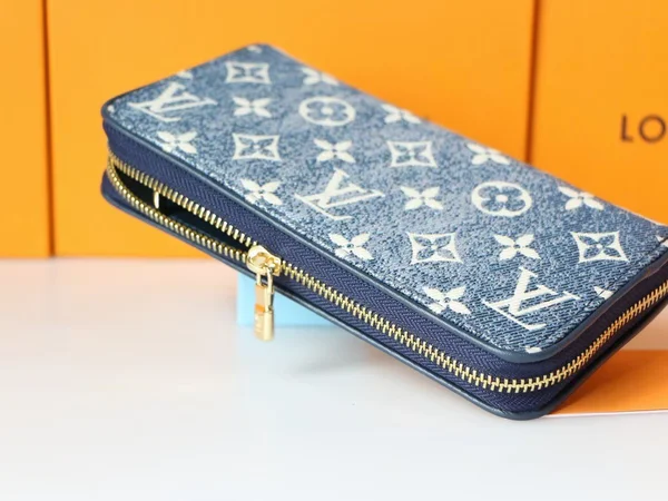 ルイヴィトン 長財布 ジャガード デニム