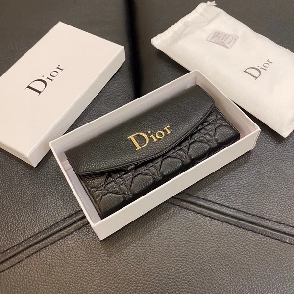 DIOR ロングウォレット レザー ブラック