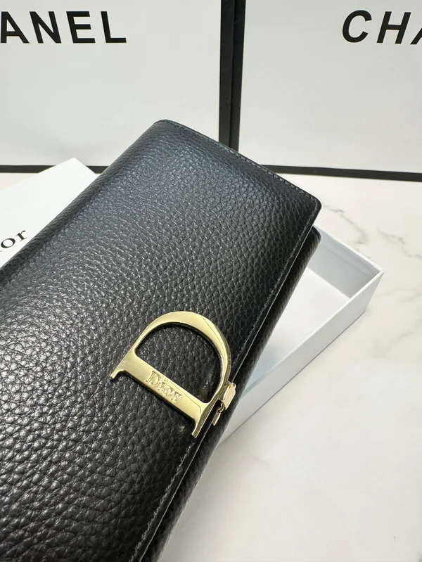 DIOR 財布 本革ブラック