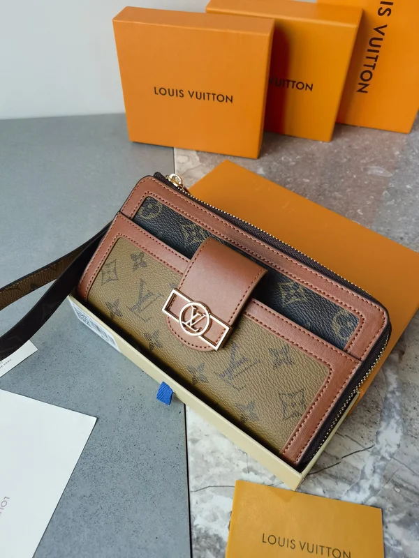 ルイヴィトン ファスナー長財布 ドーフィーヌ