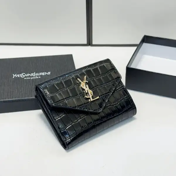 クロコ柄ミニ財布 YSL