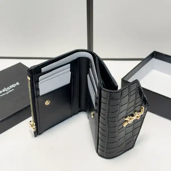 YSL 二つ折り財布 ブラック