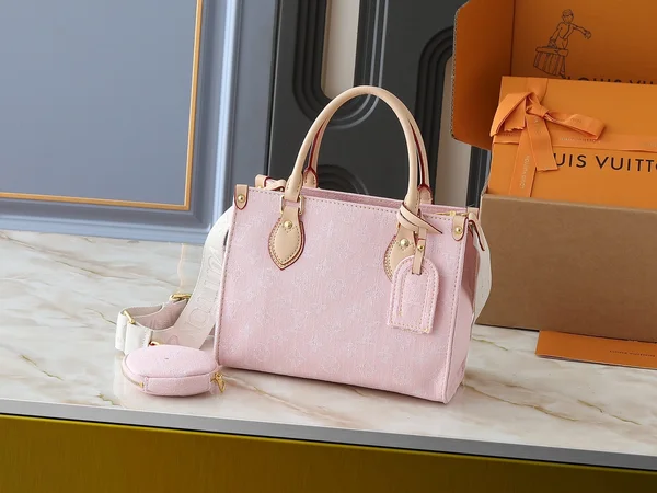 ルイヴィトン オンザゴー トートバッグ ピンク