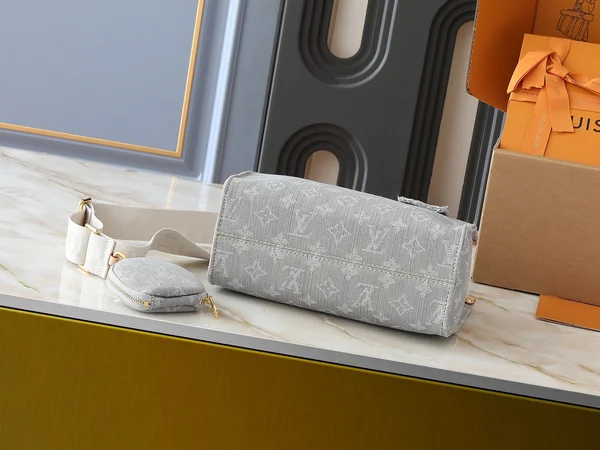 ルイヴィトン オンザゴー MM モノグラム デニム ショルダーバッグ