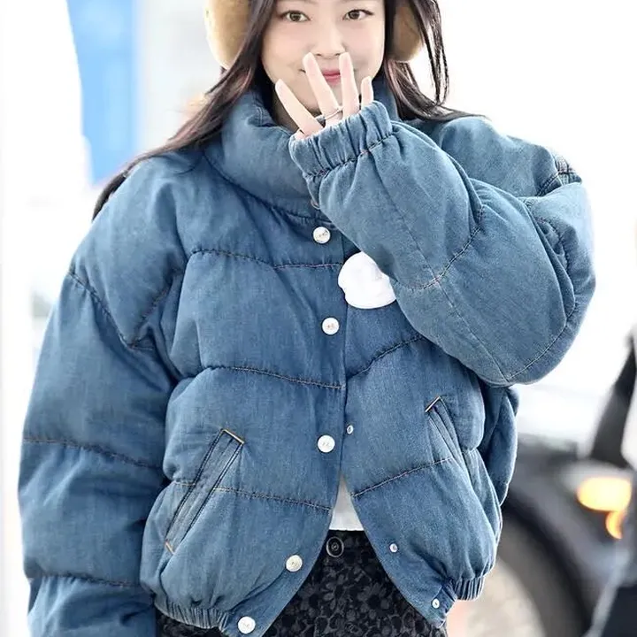 シャネル デニム ダウンジャケット