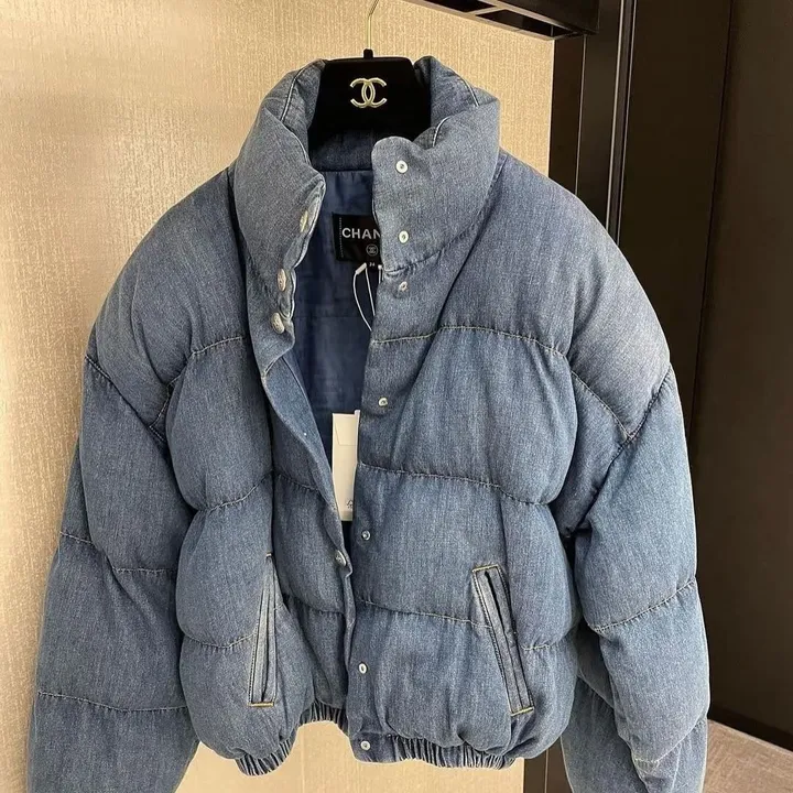シャネル デニム ダウンコート