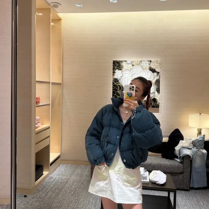 シャネル デニム ダウンコート