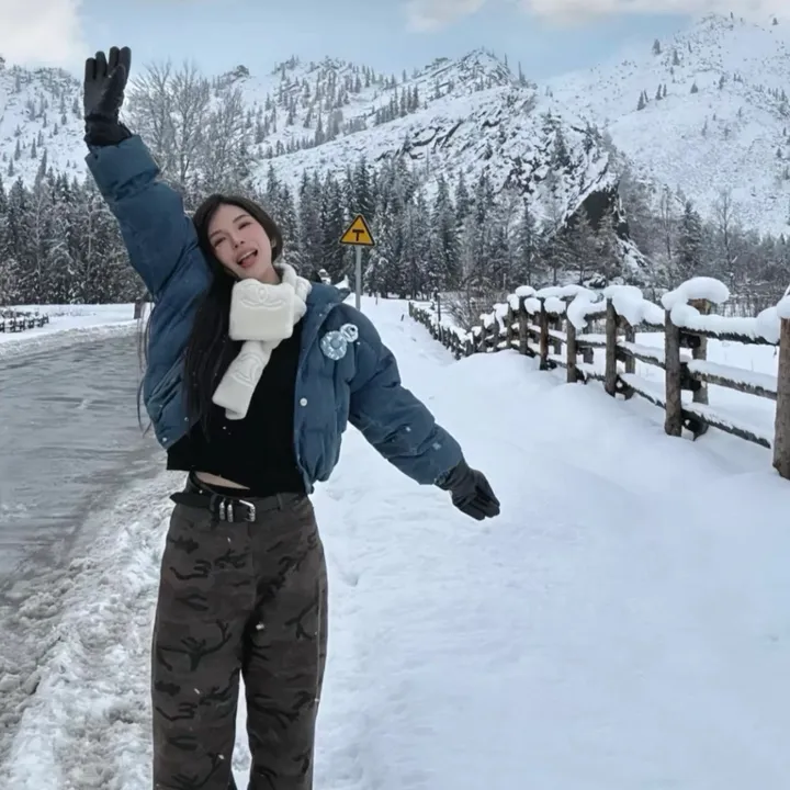 シャネルウォッシュド デニム ダウンジャケット