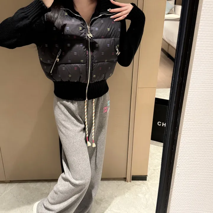 chanel ダウン 黒