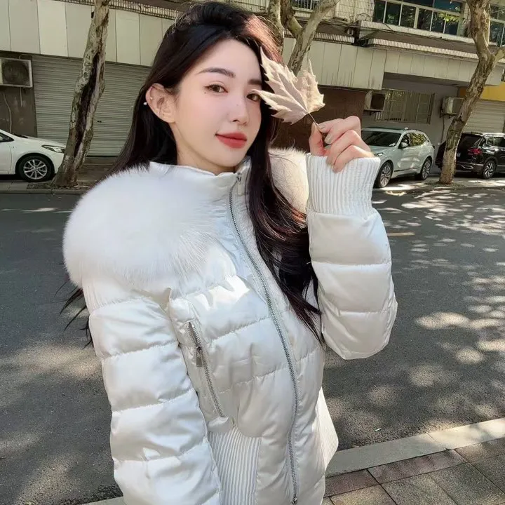 chanelダウンコートファー付き 可愛い