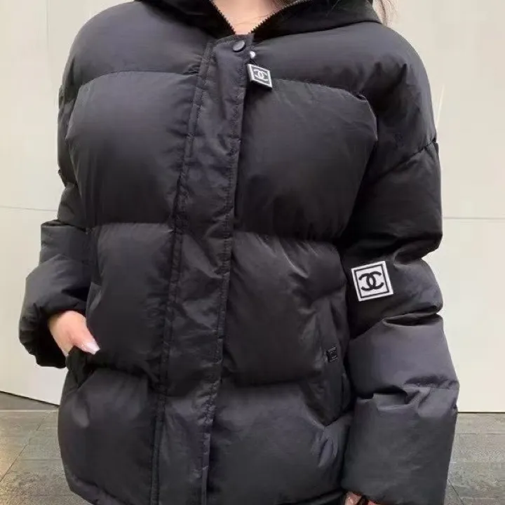 chanel ダウン ブラック