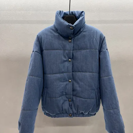 CHANEL ウォッシュド デニム ダウンジャケット