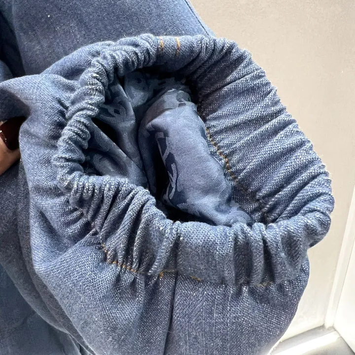 CHANEL ウォッシュド デニム ダウンジャケット