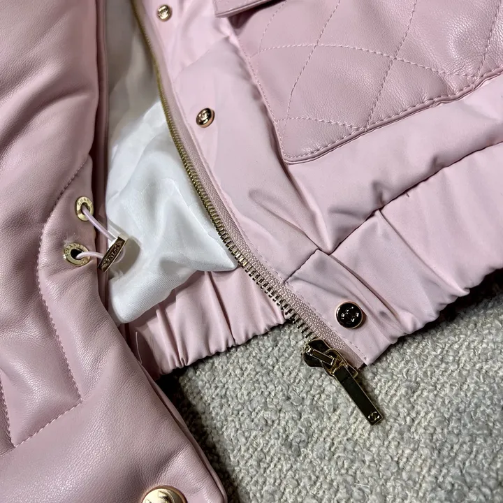 chanel ピンク パファーコート