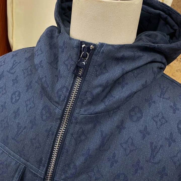 LV ジップ デニム ダウンジャケット