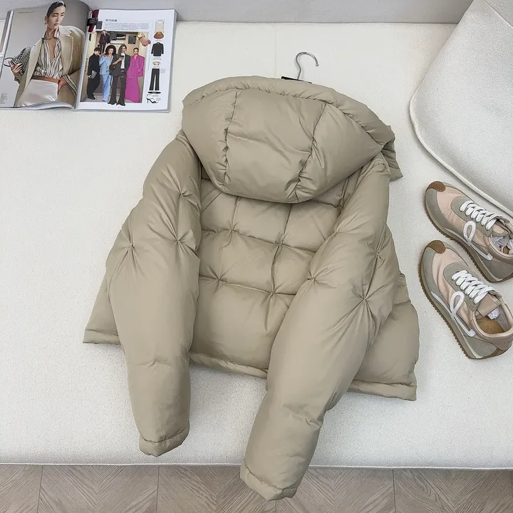 ロエベ レザーパッチ ダウンジャケット