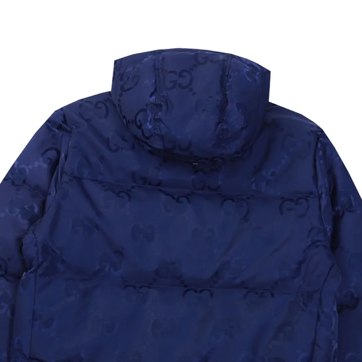 グッチ ダウン コート ブルー