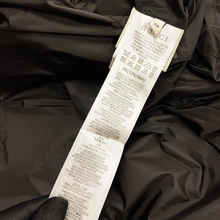 GUCCI ダウンジャケット 黒 グレー