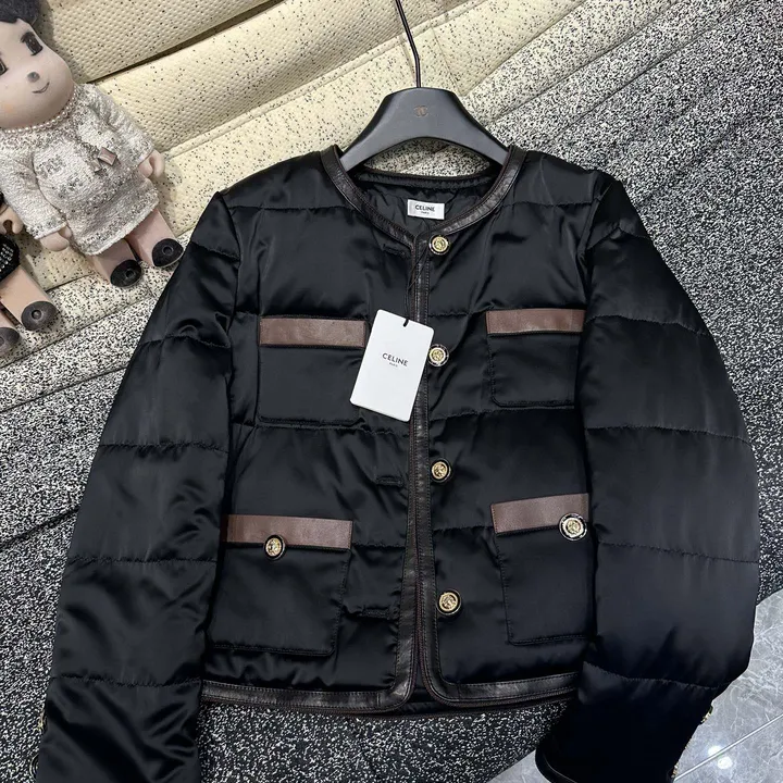CELINE レザーダウン