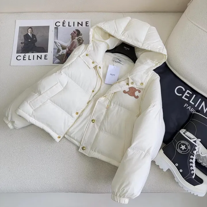 CELINE フード付き ショートダウン