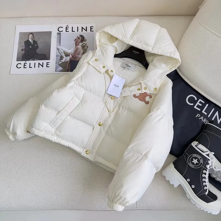 CELINE ダウンコート フード付き