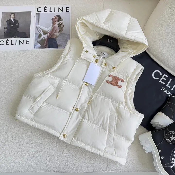 CELINE フード付き ショートダウン