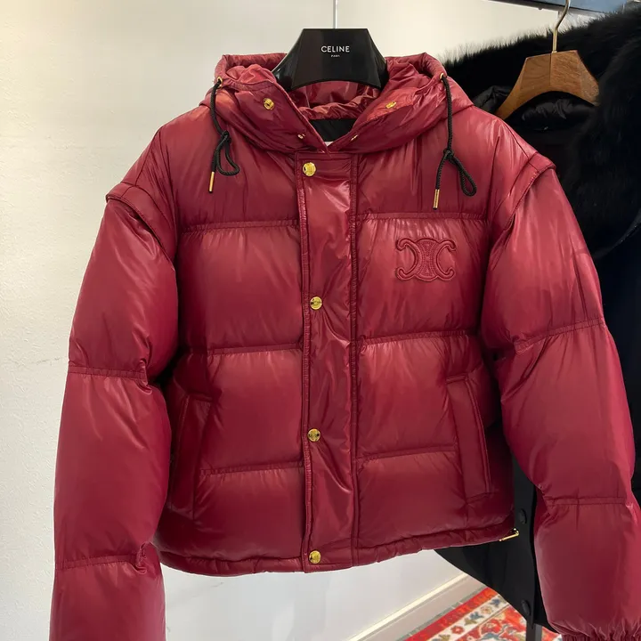 セリーヌ ダウンジャケット ワインレッド