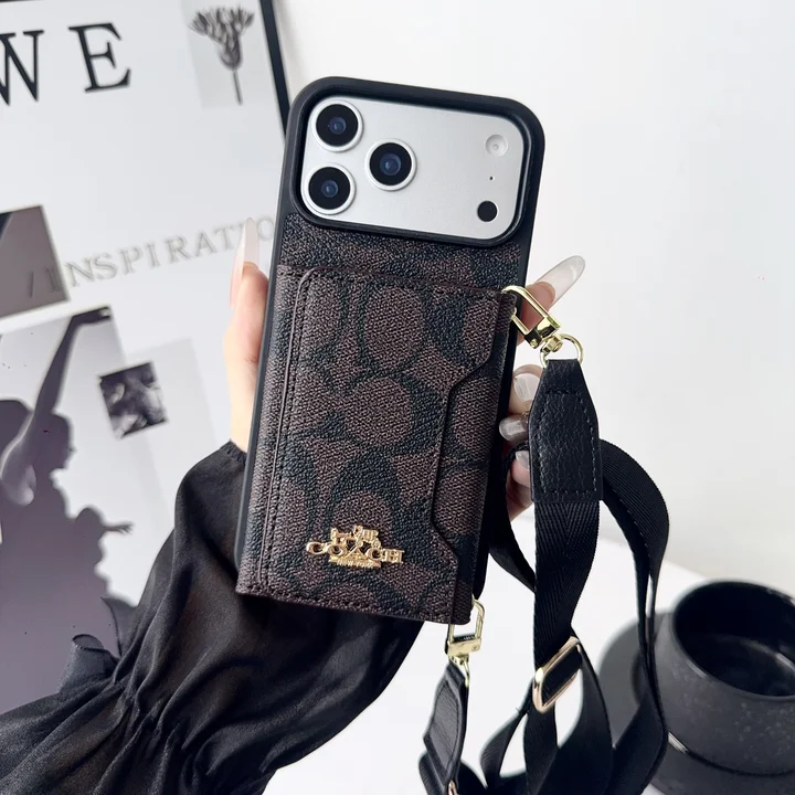 coach iphone17ケース 落下防止 ストラップ付き