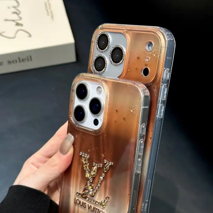 ヴィトン iphone17promax携帯ケースラインストーン付き