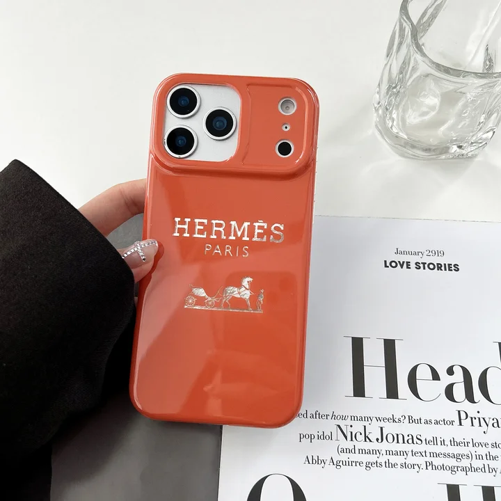 Hermes ロゴプリントiphone17 proケース