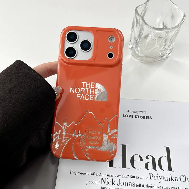ノースフェイスiphone17 pro maxケース オレンジ