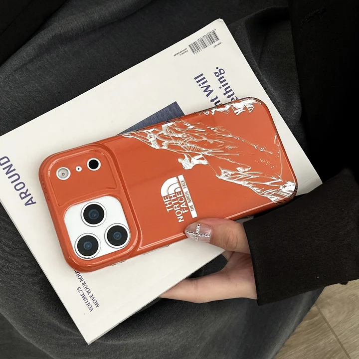ノースフェイスiphone17 pro maxケース オレンジ