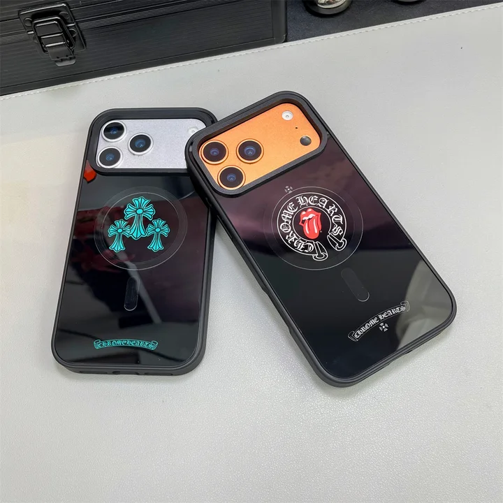 クロームハーツ iphone17promaxケース 背面ガラス