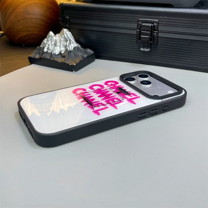 chanel ココマーク アイフォン17ケース 背面 ガラス