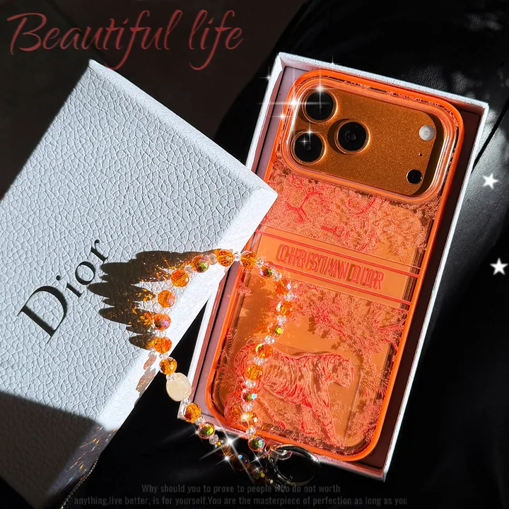 ルイヴィトンiphone17pro手提げケース オレンジ