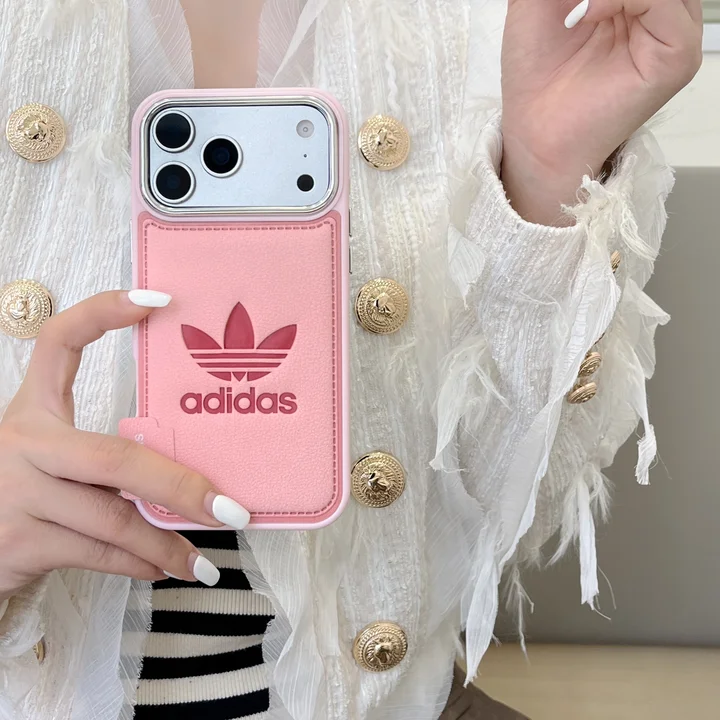 Adidas iphone17ケース エンボスレザー