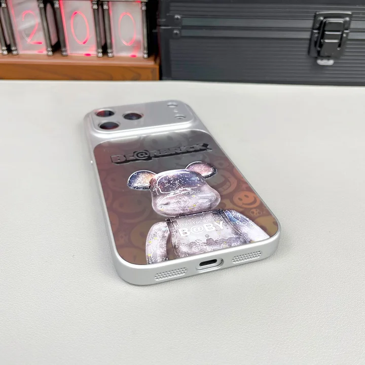 ベアブリック iphone17 pro maxケース 背面 ガラス