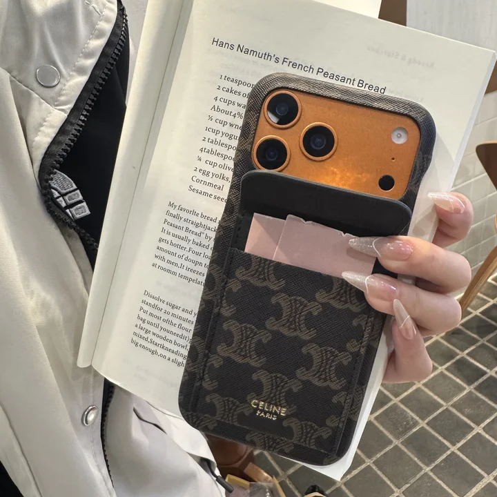 Celine iphone17 17pro 携帯ケース トリオンフ キャンバス カード入れ 薄型 耐衝撃 ブランド 通販